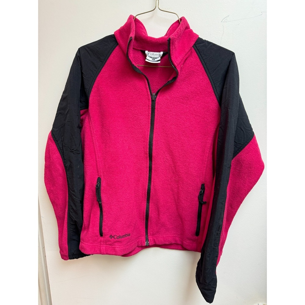 Columbia Sportswear Jacket Women XL Fleece hybrid Pink Long Sleeve Full Zip